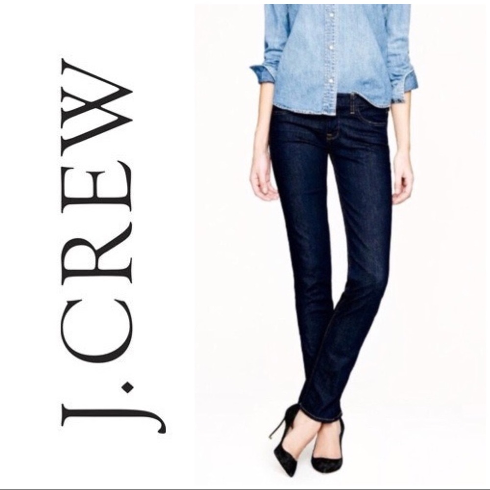 J. Crew 8” Matchstick 29 Regular Dark Blue Jeans